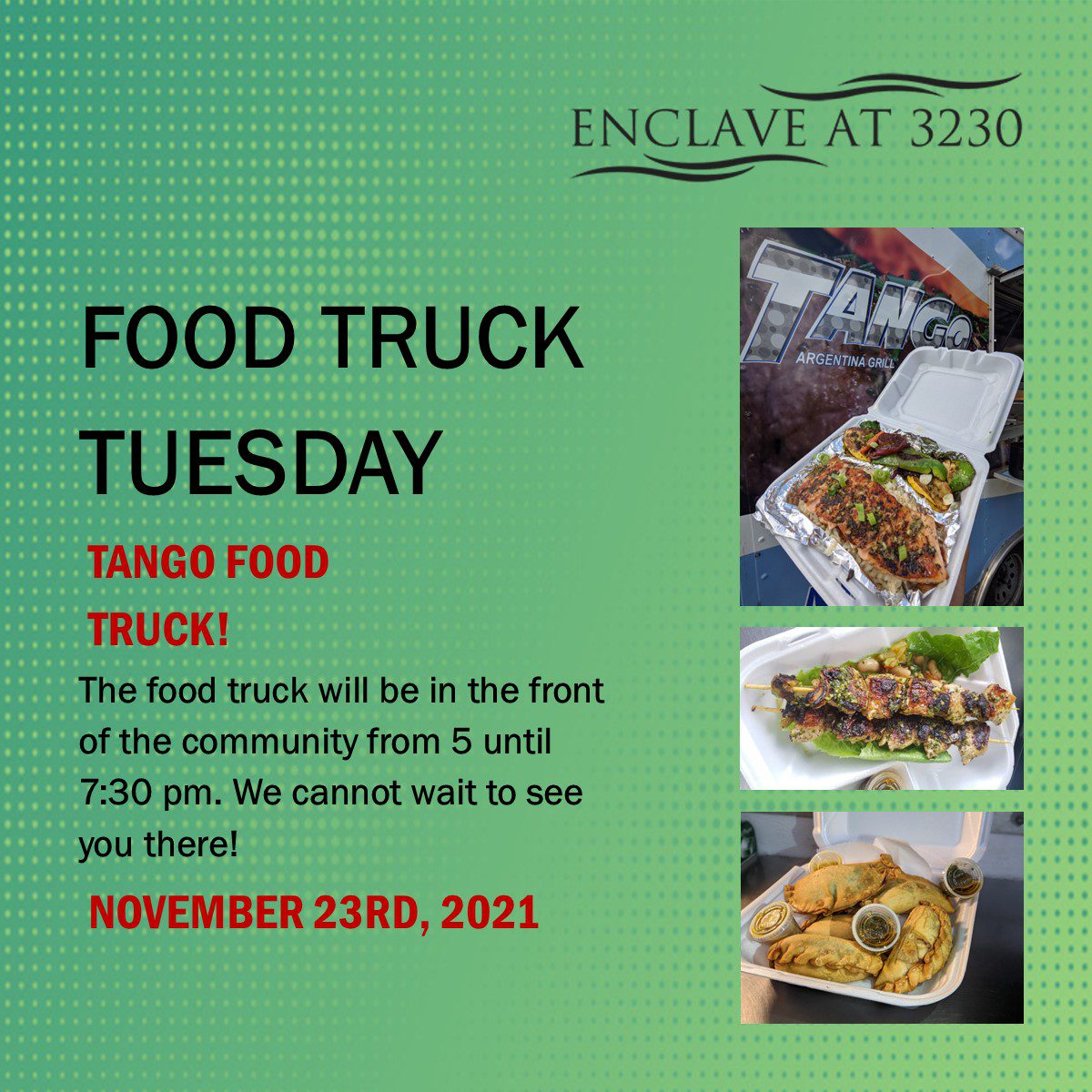 Tango Food Truck at Enclave at 3230!