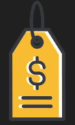 Yellow dollar sign sale tag